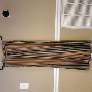 Idem Ditto Striped High Waisted Wide Leg Pants In Olive Multi Size S NWT'S